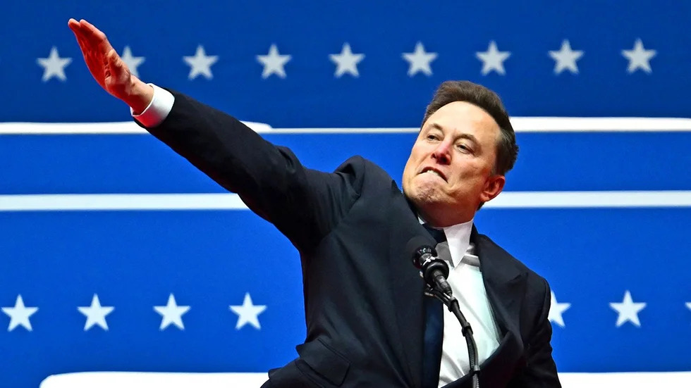 Elon doing the Nazi salute
